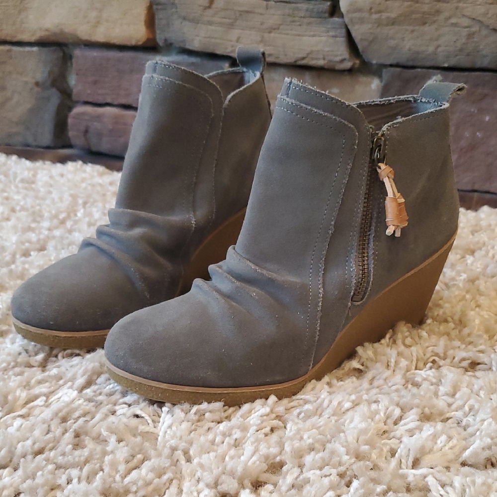 Sperry Gray Wedge Ankle Boots